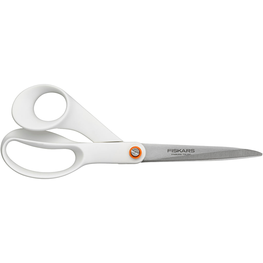 Fiskars General Purpose Scissors, L: 21 cm, white