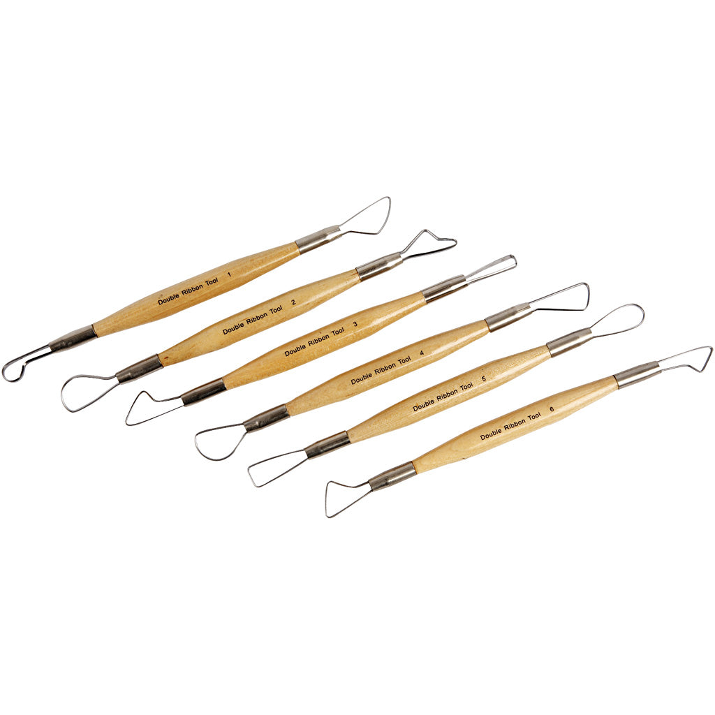 Ribbon Tool Set, sharp edges, L: 20 cm, 6pc