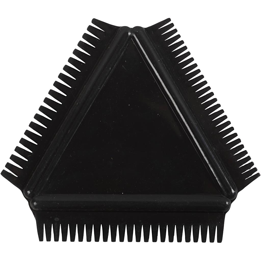 Rubber Texture Combs, size 9 cm, black