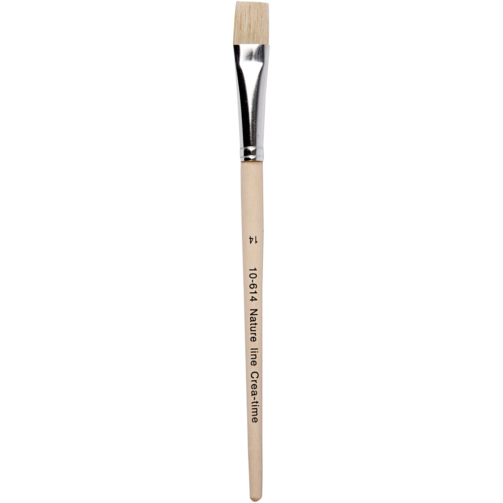 Nature Line Brushes, no. 14, L: 20 cm, W: 15 mm, flat, 12 pc