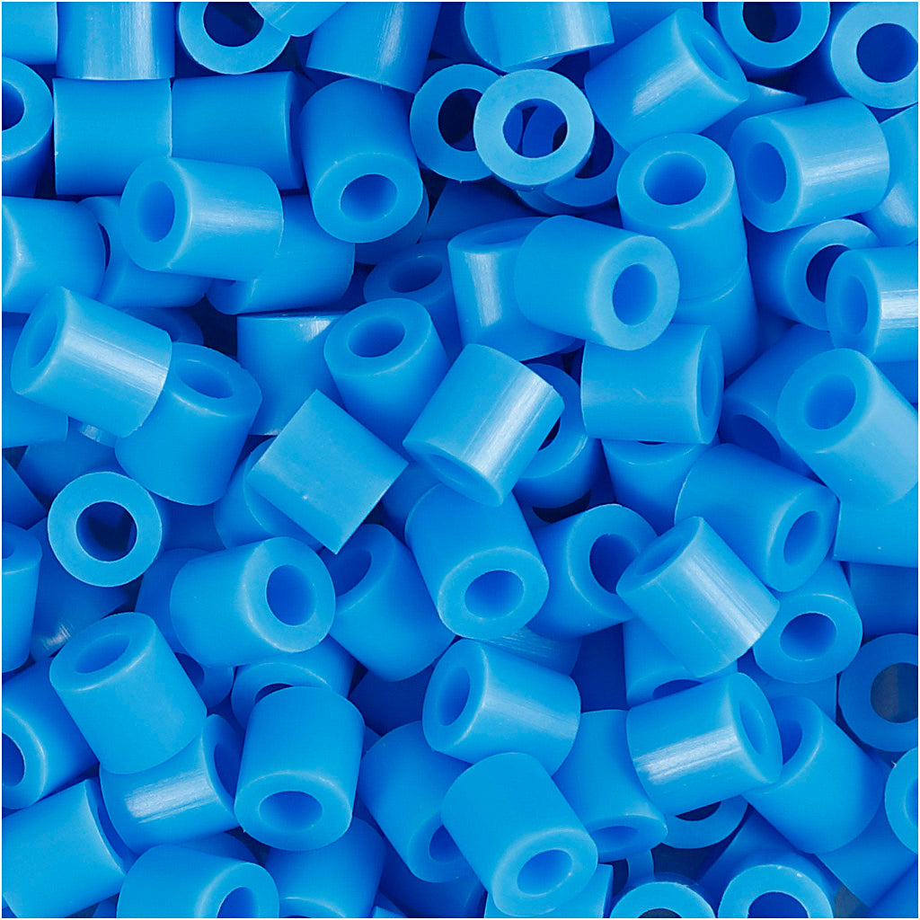 Fuse Beads, size 5x5 mm, hole size 2,5 mm, medium, blue (32238), 6000 pc