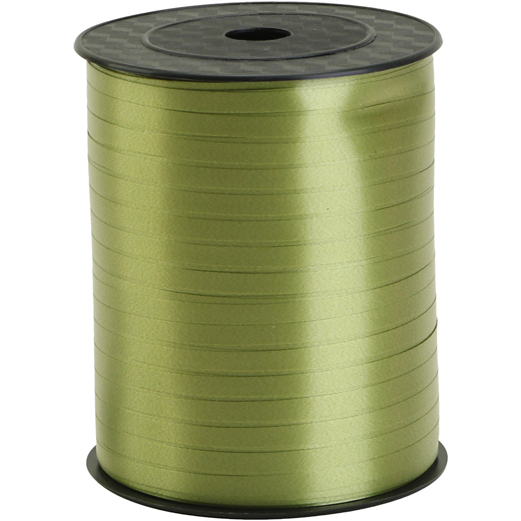 Curling Ribbon, W: 5 mm, lime green, 400 m/ 1 roll