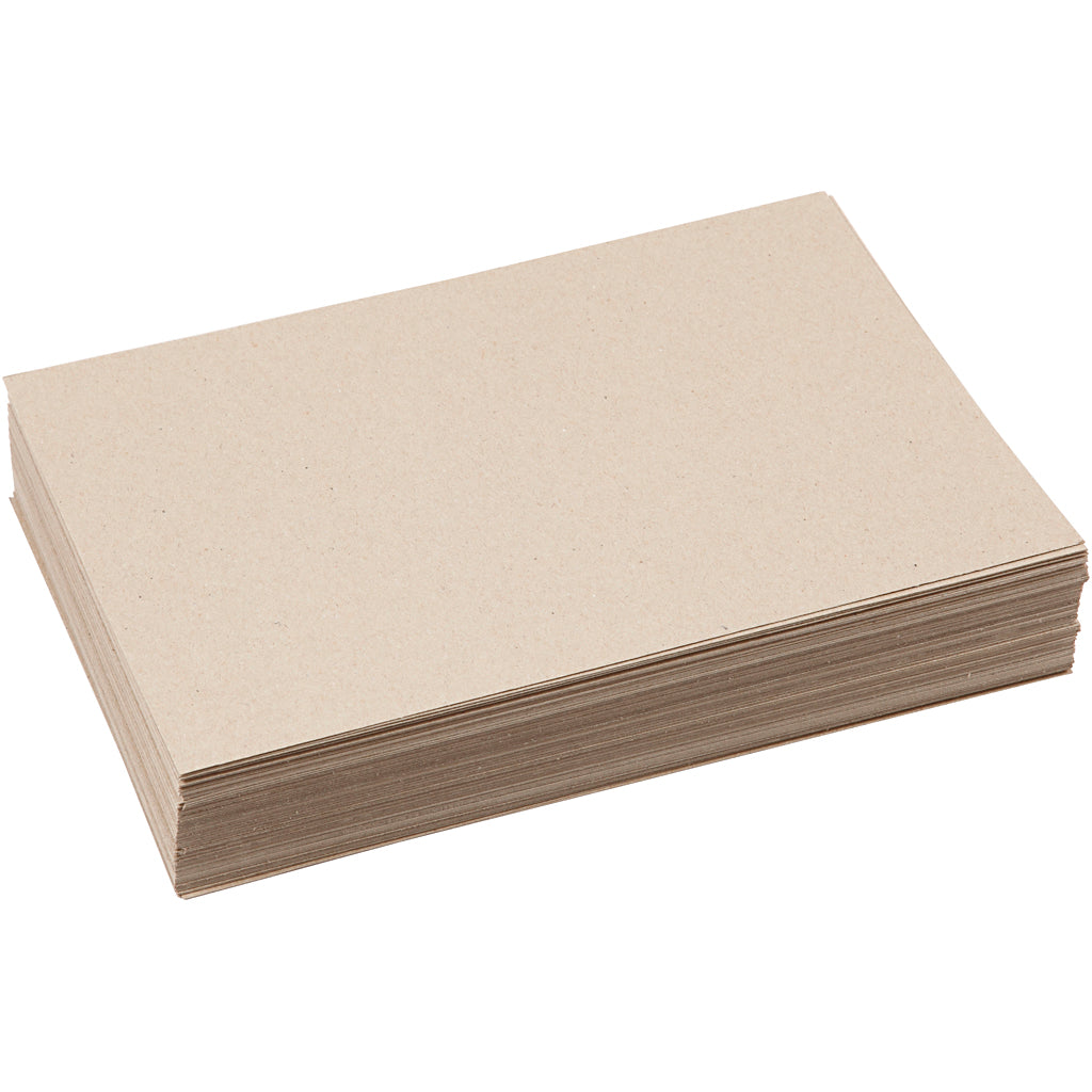 Recycled Cardboard, A4, sheet 210x297 mm, 225 g, grey brown, 125 sheet