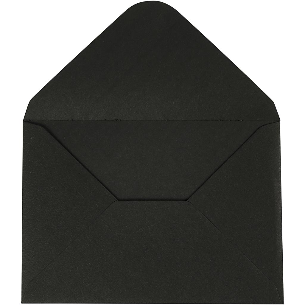 Envelopes, envelope size 11,5x16 cm, 110 g, black, 10 pc