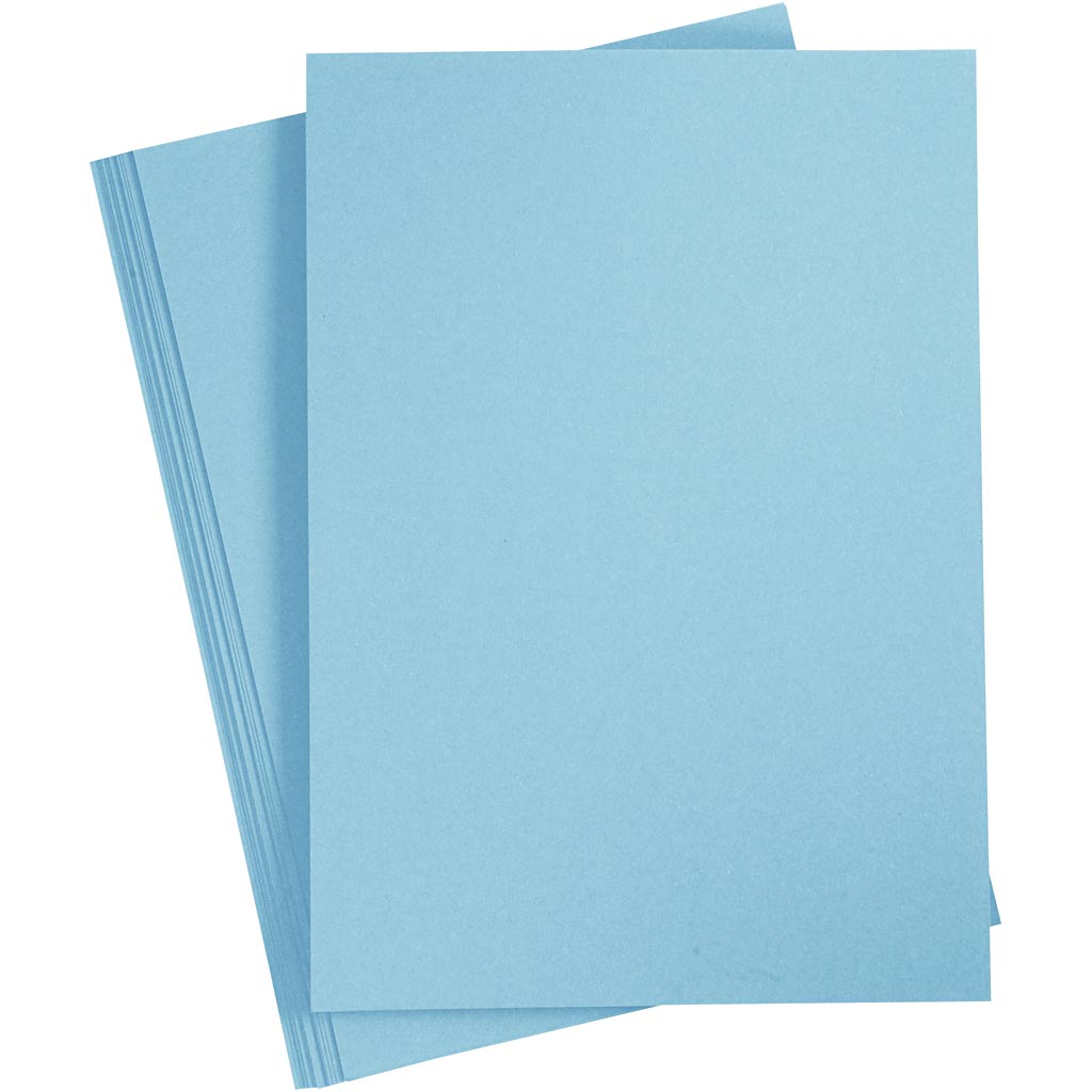 Card, A4, sheet 210x297 mm, 220 g, light blue, 10 pc