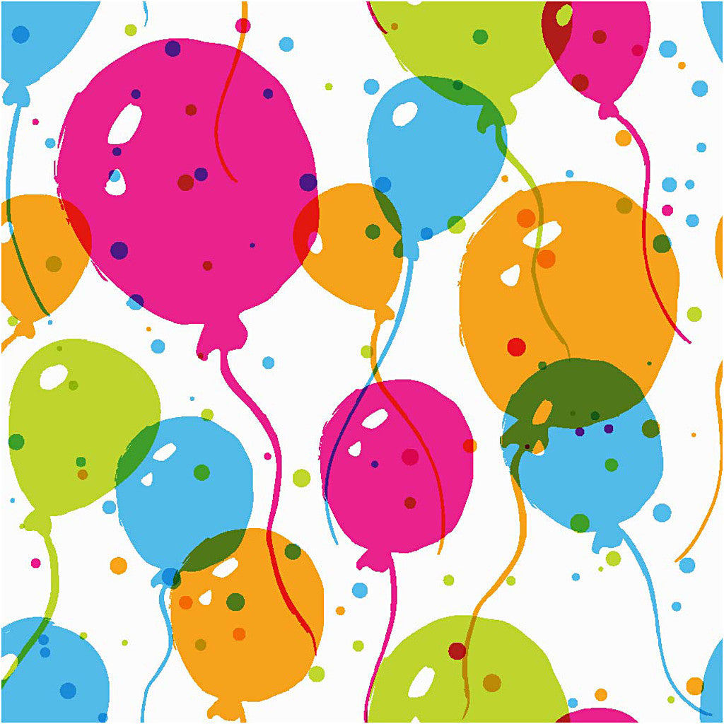 Napkins, Ballons , size 33x33 cm, 20 pc