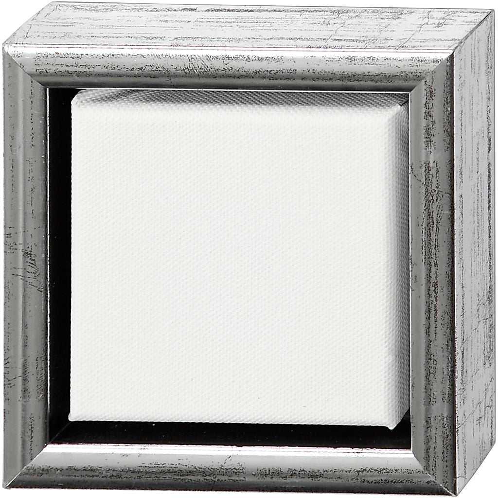 Canvas with Wooden Frame, size 10x10 cm, 360 g, assorted colours
