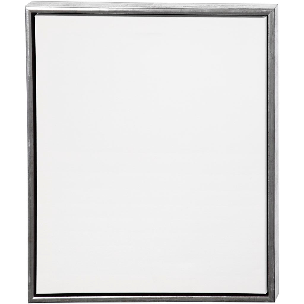 Canvas with Wooden Frame, size 50x60 cm, 360 g, antique silver, white