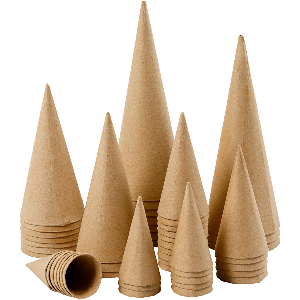 Cone, H: 8-20 cm, dia. 4-8 cm, 50 pc