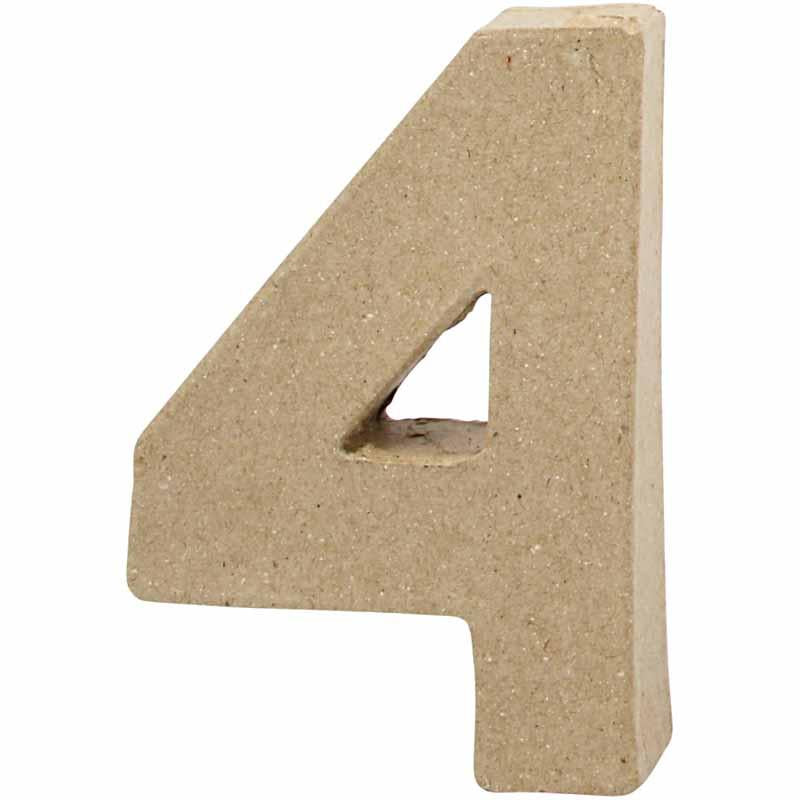Number, 4, H: 10 cm, W: 6,8 cm, thickness 1,7 cm