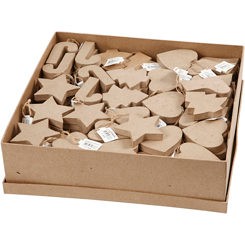 Christmas Ornaments, H: 7-8 cm, 174 pc