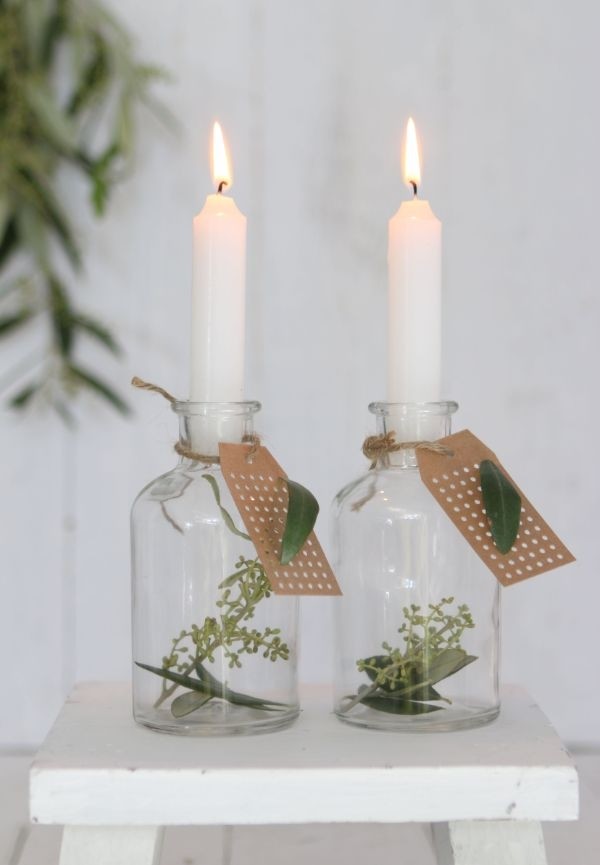 Candle tapered White 11cm tall (set of 7 pcs)