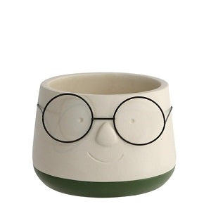 Pot with glasses Ø16 h: 11,5 cm (3 Pcs)