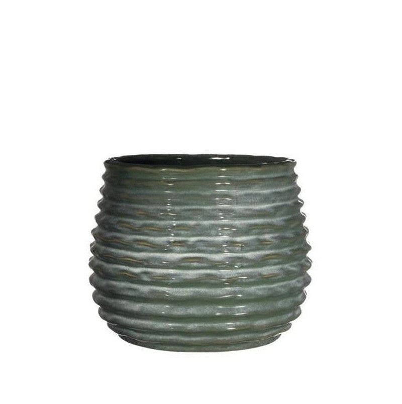 Pot Dark Green Rise Ø13 x h: 15,5 cm (4 Pcs)