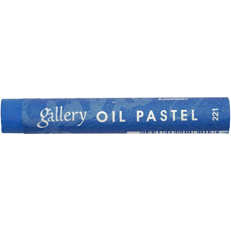 Gallery Oil Pastel Premium, L: 7 cm, thickness 11 mm, cobalt blue (221), 6 pc