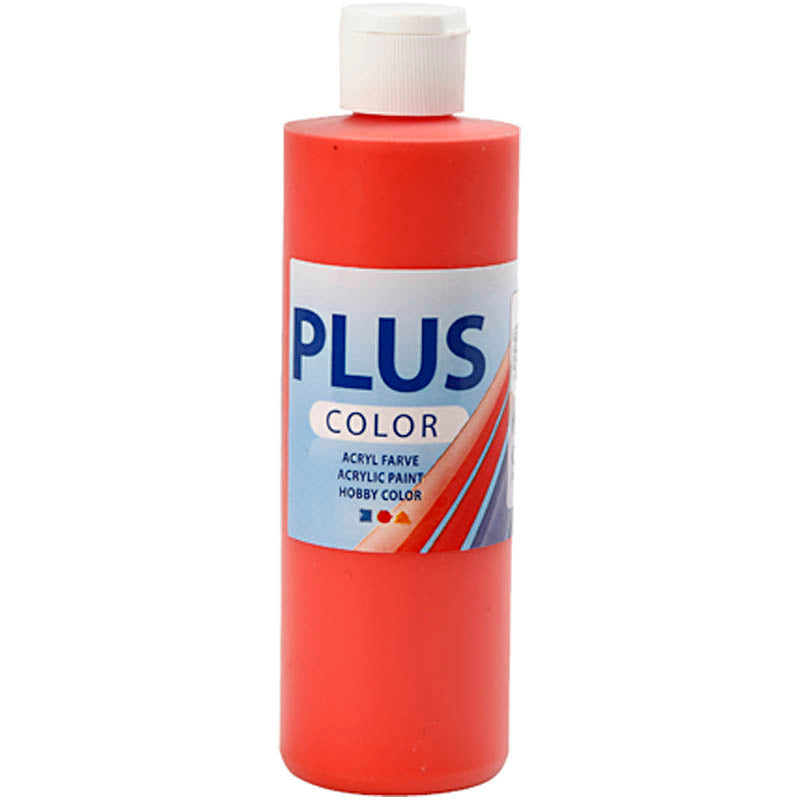 Plus Color Craft Paint, brilliant red, 250 ml/ 1 bottle