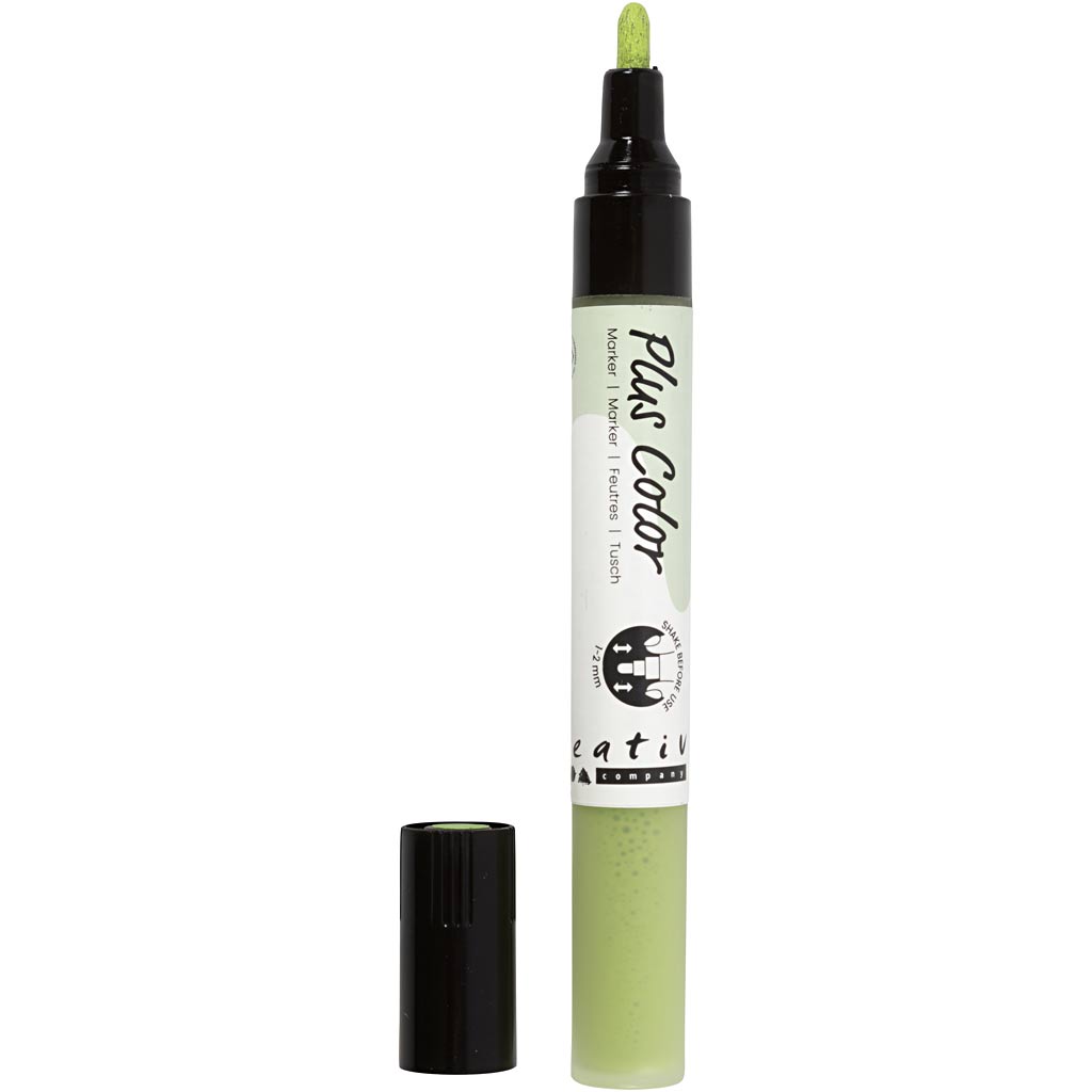 Plus Color Marker, L: 14,5 cm, line 1-2 mm, leaf green, 5,5 ml