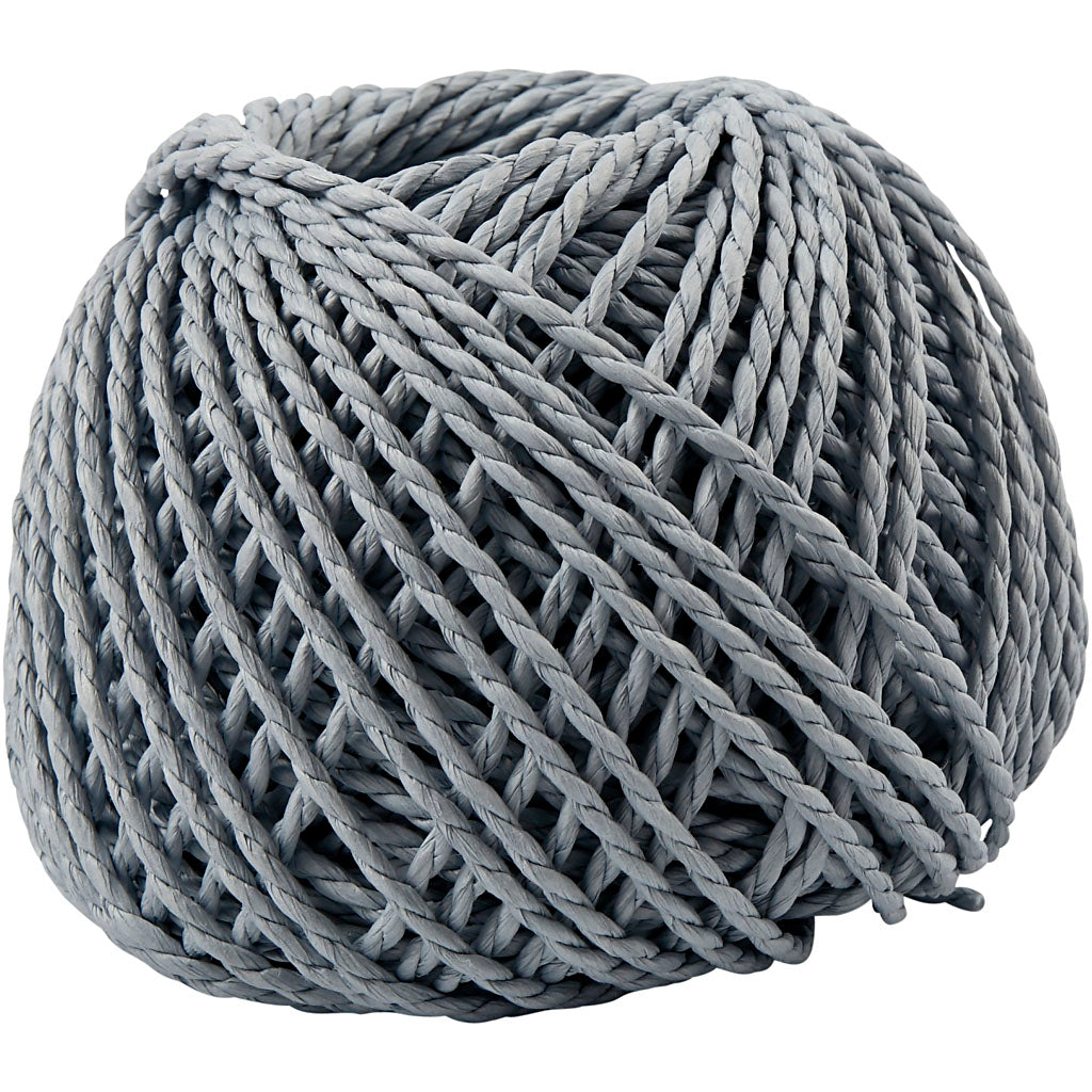 Paper Yarn, thickness 2,5-3 mm, light blue, 150 g, 40 m/ 1 ball