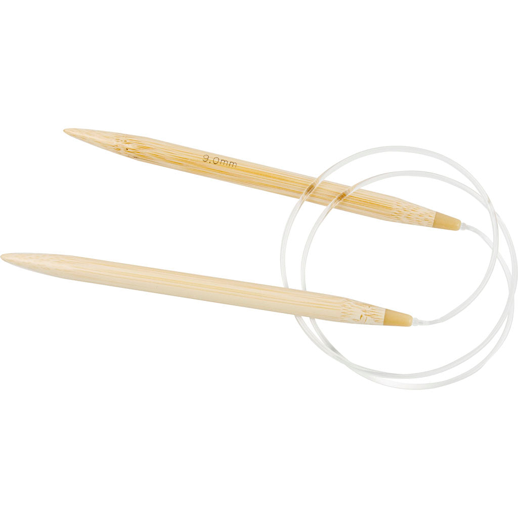 Circular Knitting Needle, L: 80 cm, size 9 mm
