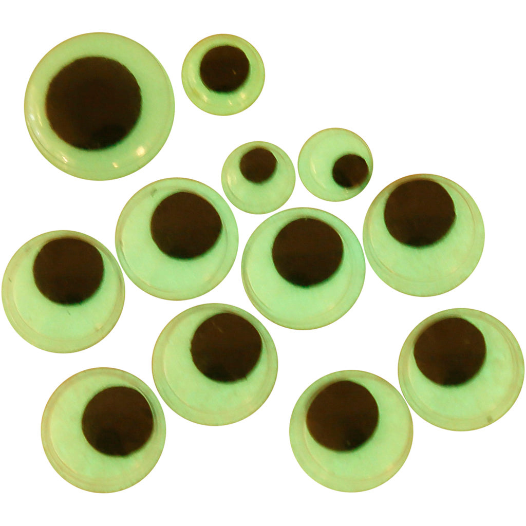 Googly Eyes, self-adhesive, dia. 8+10+14 mm, 30 asstd.