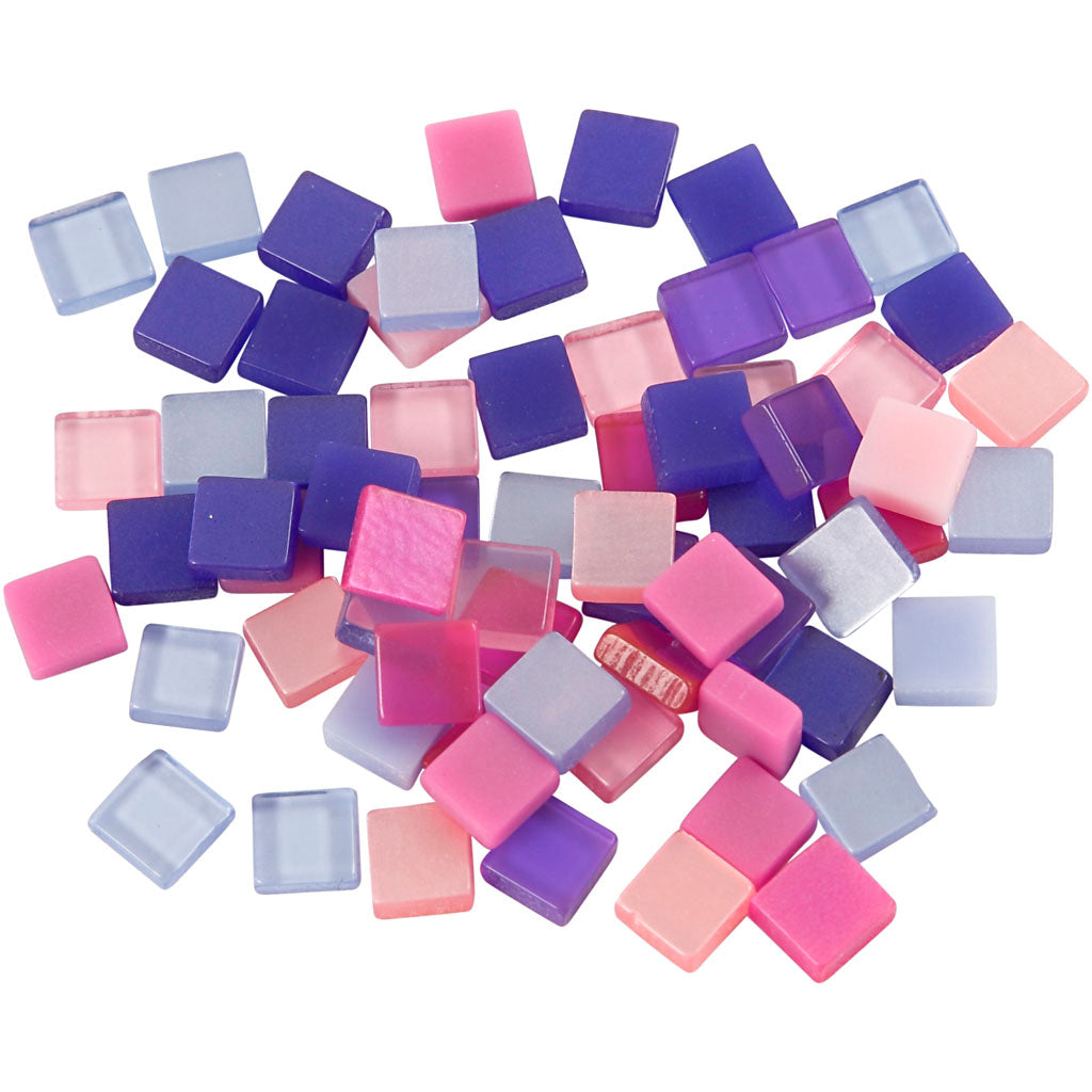 Mini Mosaic, size 5x5 mm, thickness 2 mm, lilac/dark lilac, 25 g