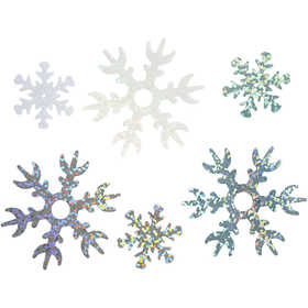 Sequins, size 25+45 mm, light blue, silver, white, 30 g