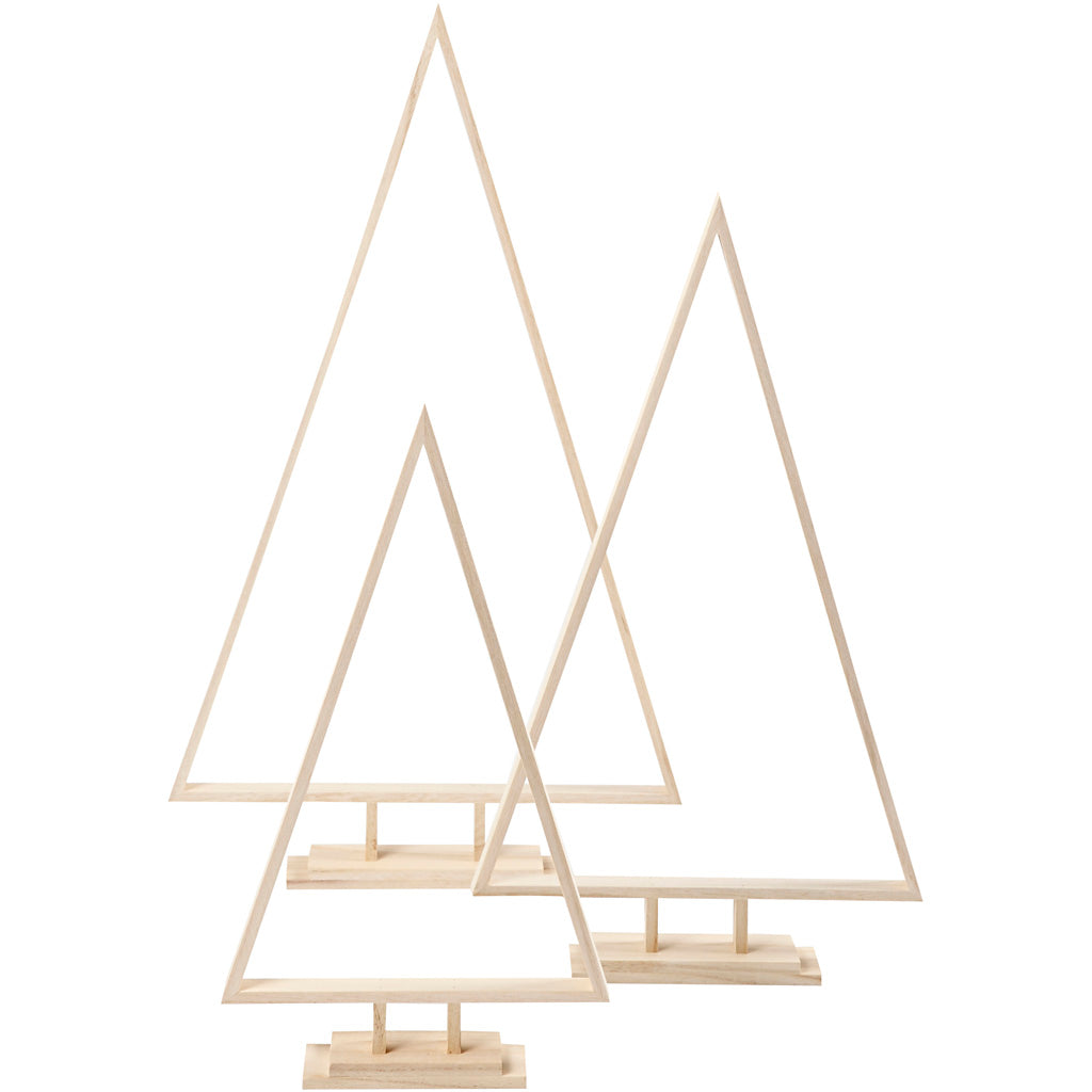 Christmas Trees, H: 40+50+60 cm, W: 22,5+29+35 cm