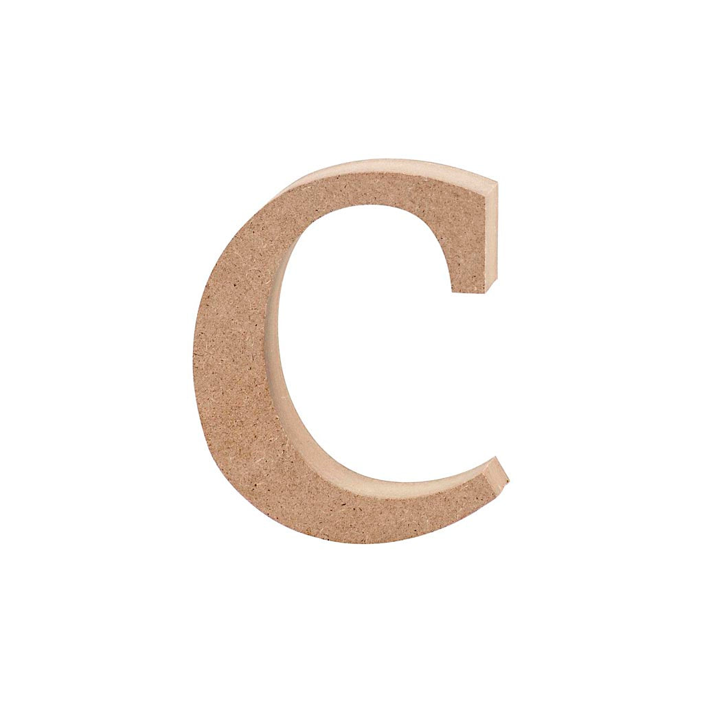 Letter, c, H: 8,4 cm, thickness 2 cm