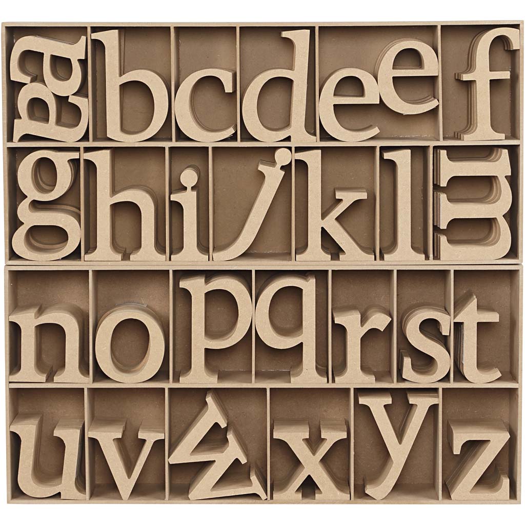 Letter, H: 8 cm, thickness 2 cm, 112 pc
