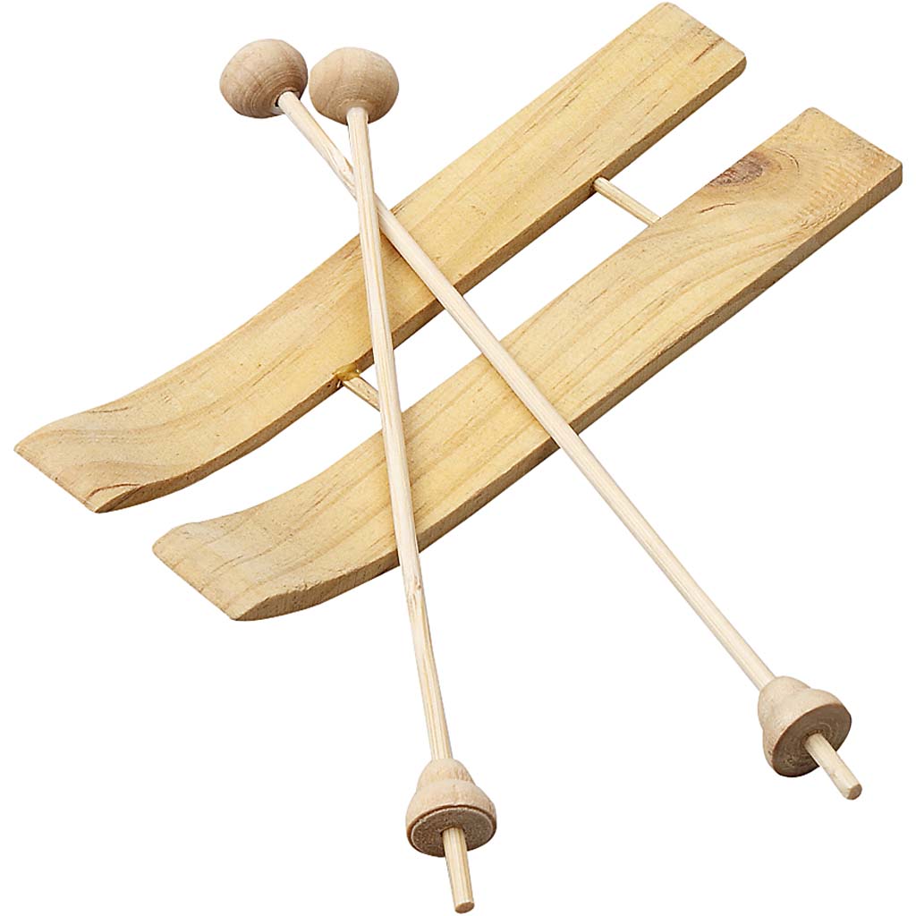 Ski with Sticks, size 11x3,8 cm, 3 pair