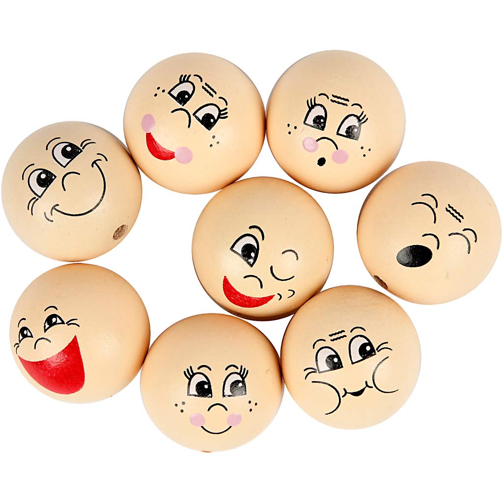 Heads, dia. 30 mm, light beige, 16 pc