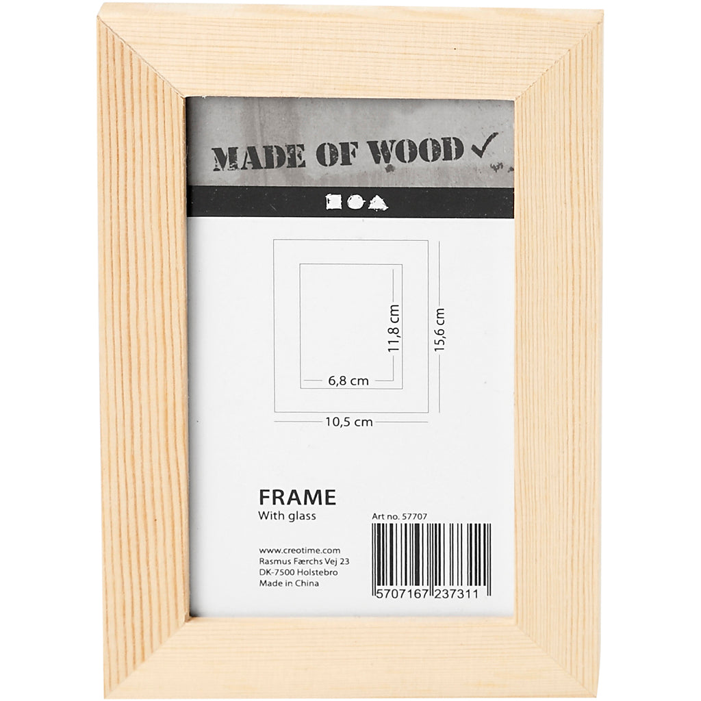Frame With Glass, size 10,5x15,6 cm