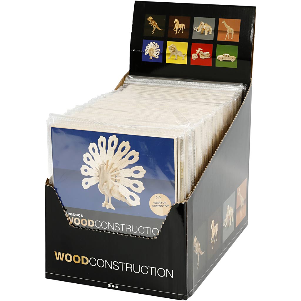 3D Construction figure, size 9-25 cm, 8x6 pc