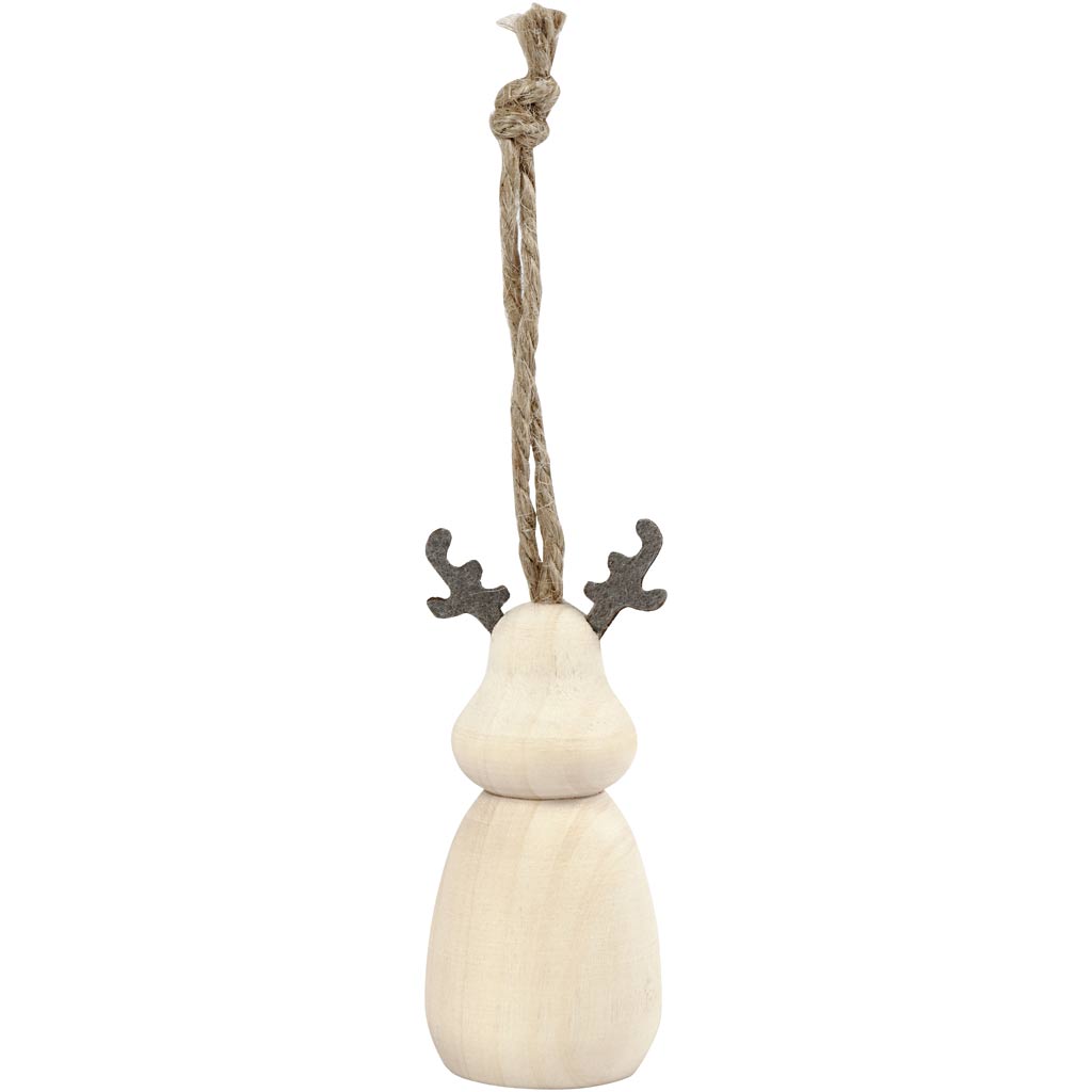 Reindeer, H: 7 cm, dia. 3 cm