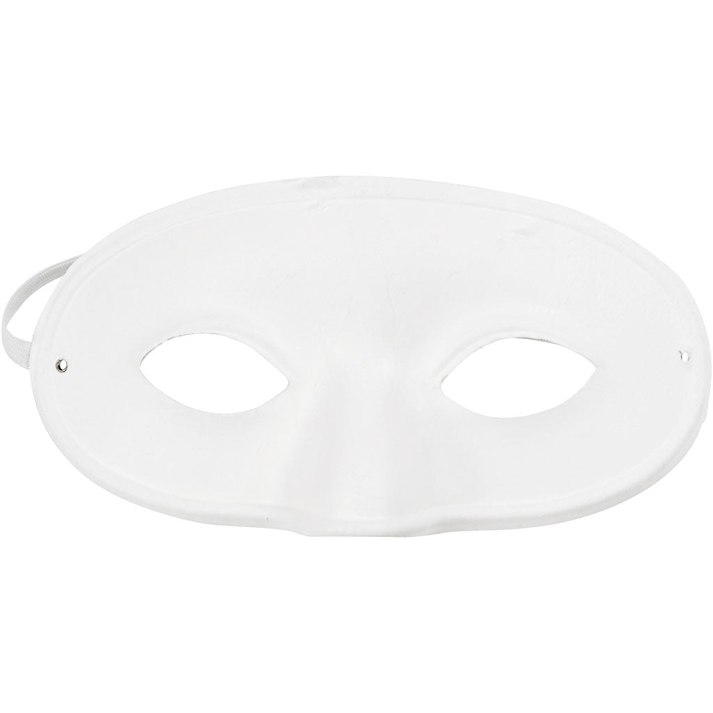 Half Face Masks, H: 9,5 cm, W: 18,5 cm, white