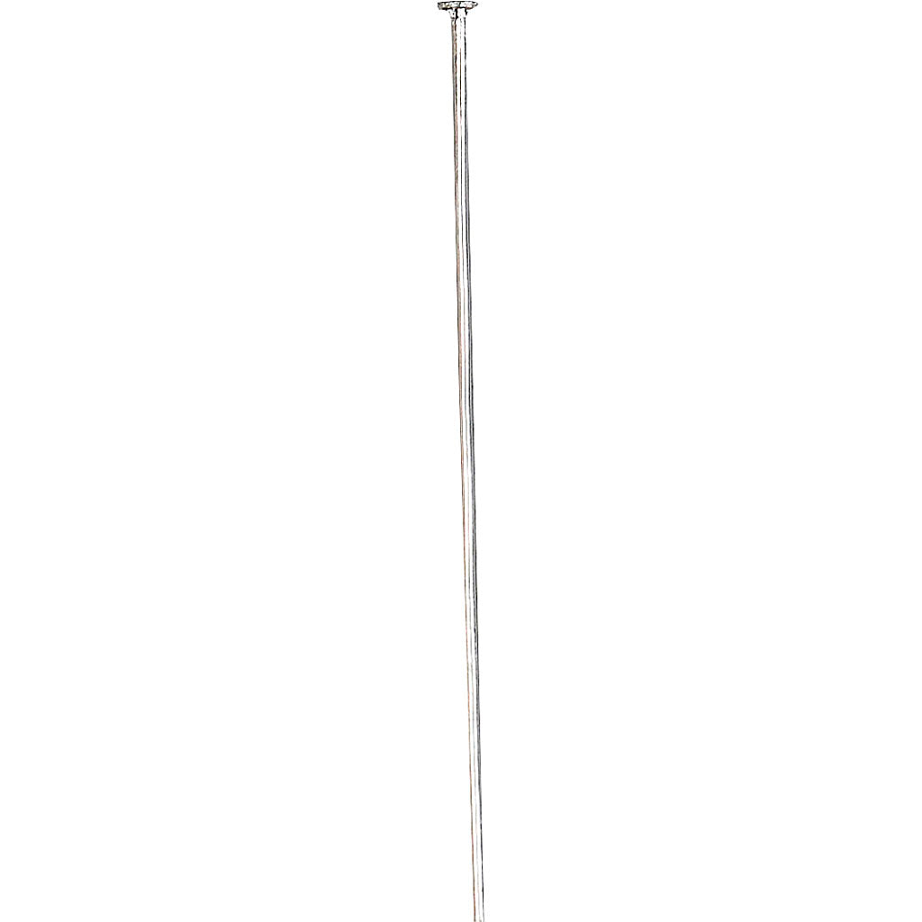 Head Pins, L: 50 mm, silver-plated, 30 pc