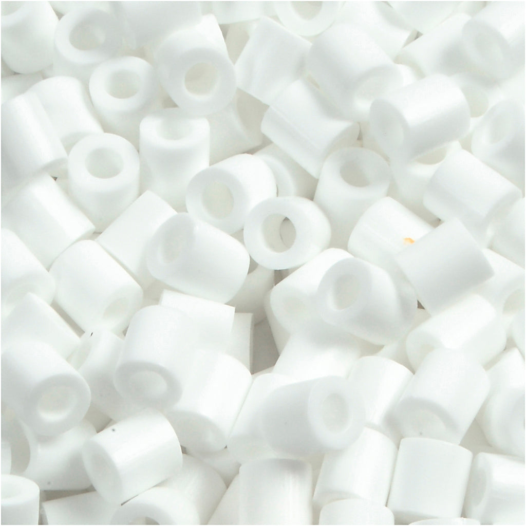 PhotoPearls, size 5x5 mm, hole size 2,5 mm, medium, white (15), 1100 pc