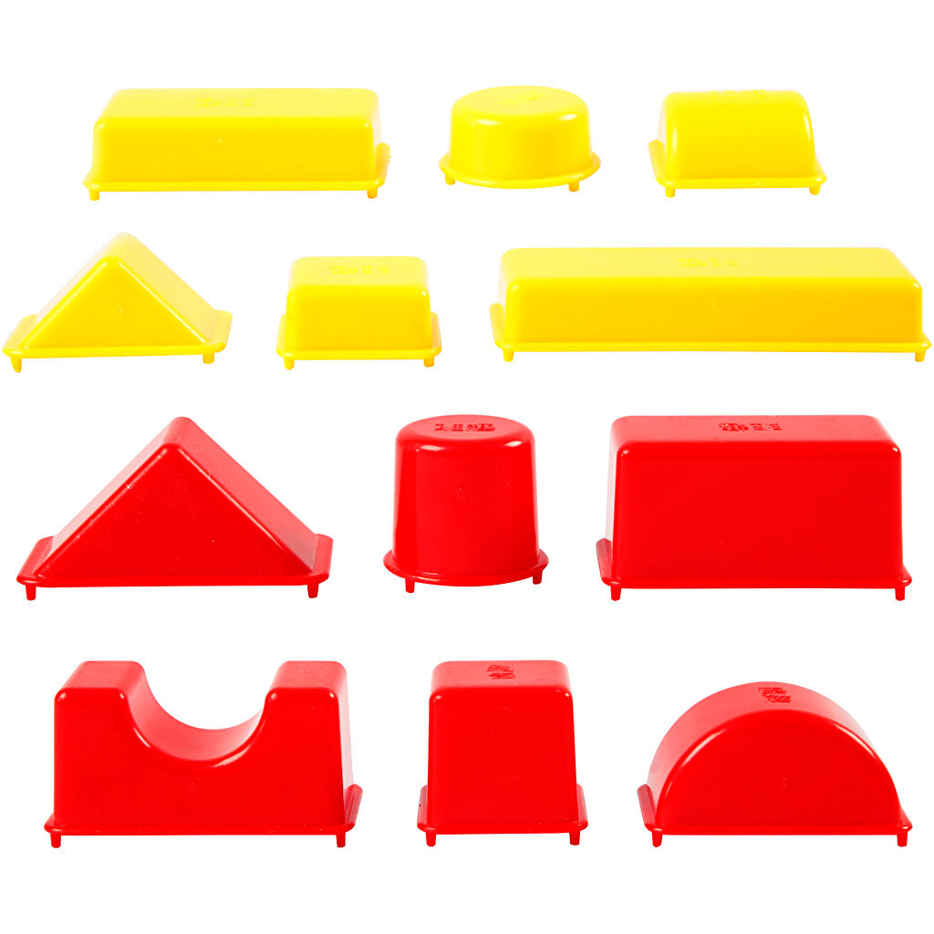 Casting Mould, geometric, size 3,5-9,5 cm, 12 pc