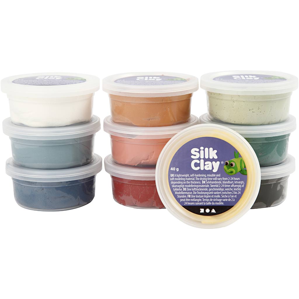 Silk Clay®, mute colours, 10x40g
