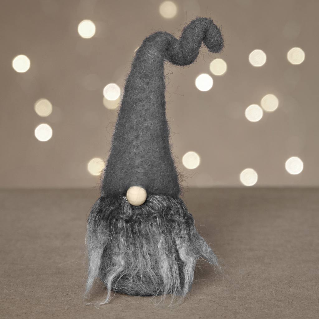 Mini Craft Kit, Christmas gnome, H: 13 cm, grey mixture, 1 pack