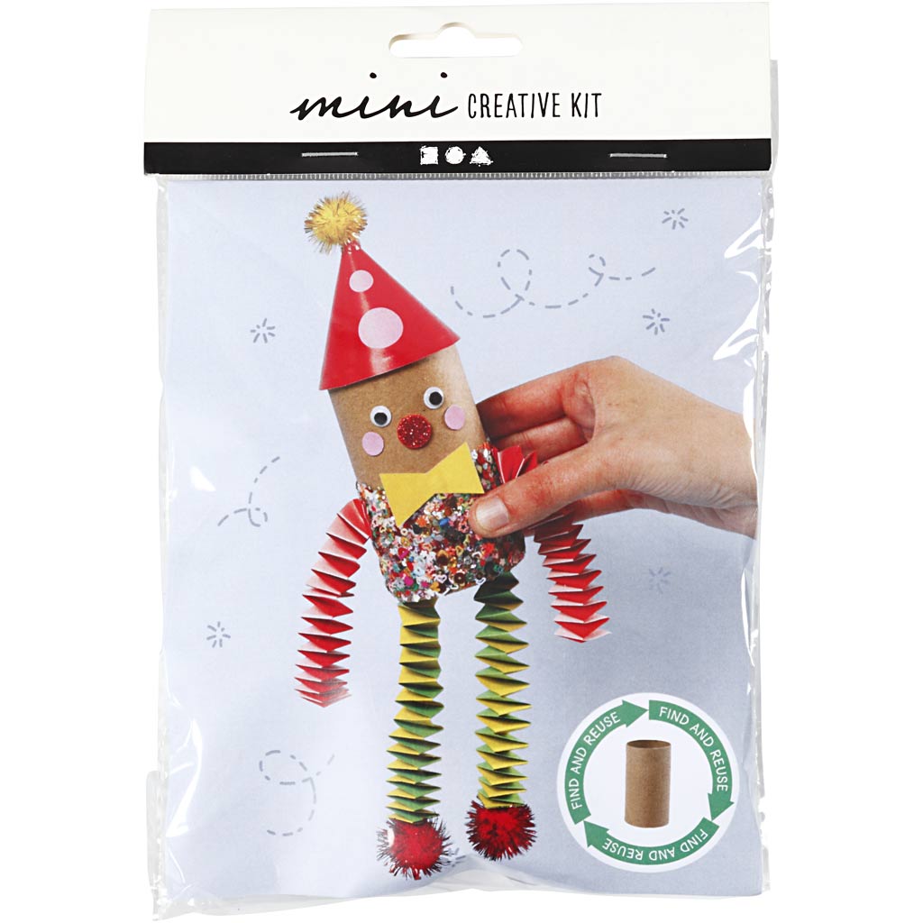 Mini Craft Kit, Toiletrol clown, 1 pack