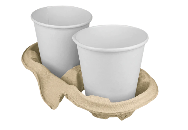 Carrier tray for 2 cups Recycled Carton (480 pcs)