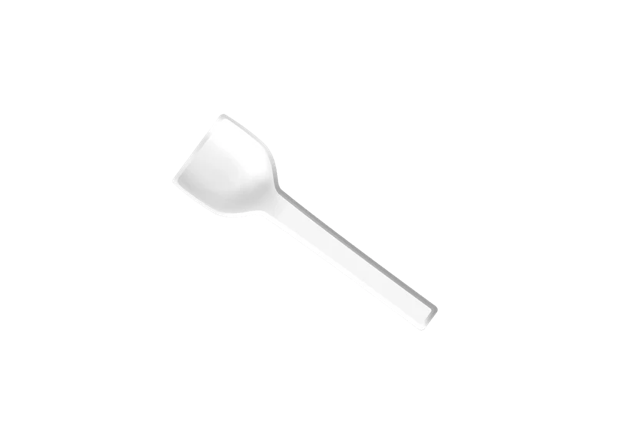 Reusable white ice cream scoop CPLA 10 cm (2.000 pcs)