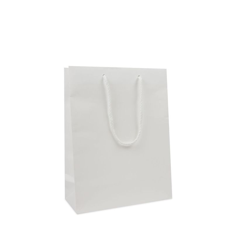 Kraft Carrier Bags 25+11x33cm White