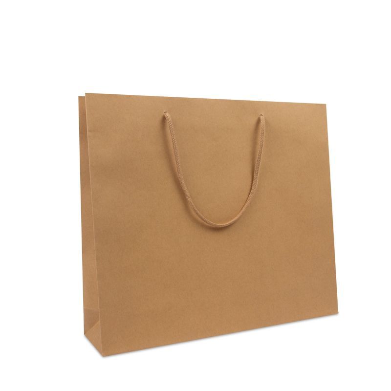 Kraft Carrier Bags 40+10x35cm Brown