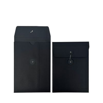 Paper invoice holders with a Japanese-style fastening 16,5x23+2x1,25cm Black