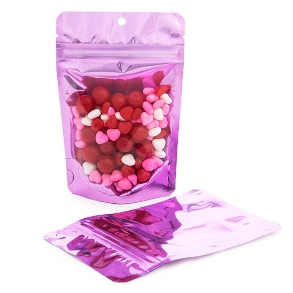 Stand Up Pouches Transparent/Pink 10.2x6x15.2cm | 57 grams