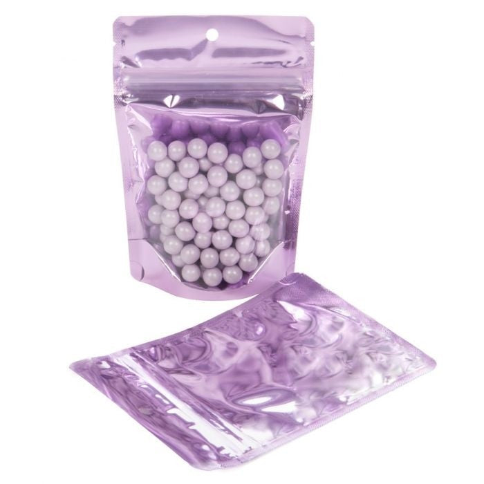 Stand Up Pouches Transparent/Lavender 10.2x6x15.2cm | 57 grams