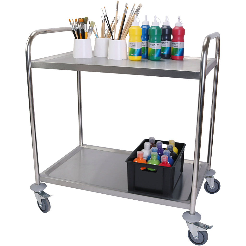 Steel trolley, size 51x83 cm