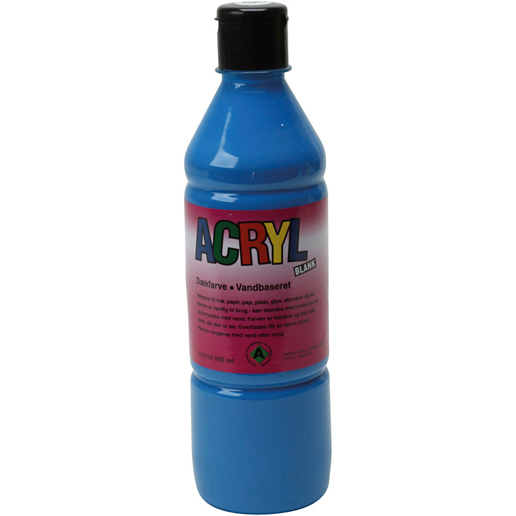 Acrylic Paint, primary blue, 500 ml/ 1 bottle
